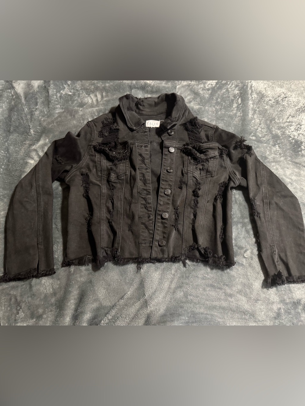 Cello Jean Women Black Denim Jacket Large